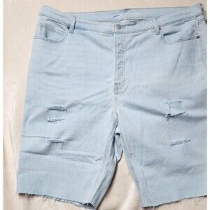 Old Navy Jean Shorts Women’s 24W  48x25 High Rise Distressed Straight Stretch